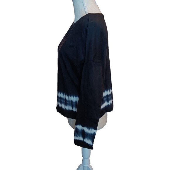 Lot of 4 Wild Fable Sz S Black Long Sleeve Cropped T-Shirts With Tie-Dye Detail - Picture 2 of 8